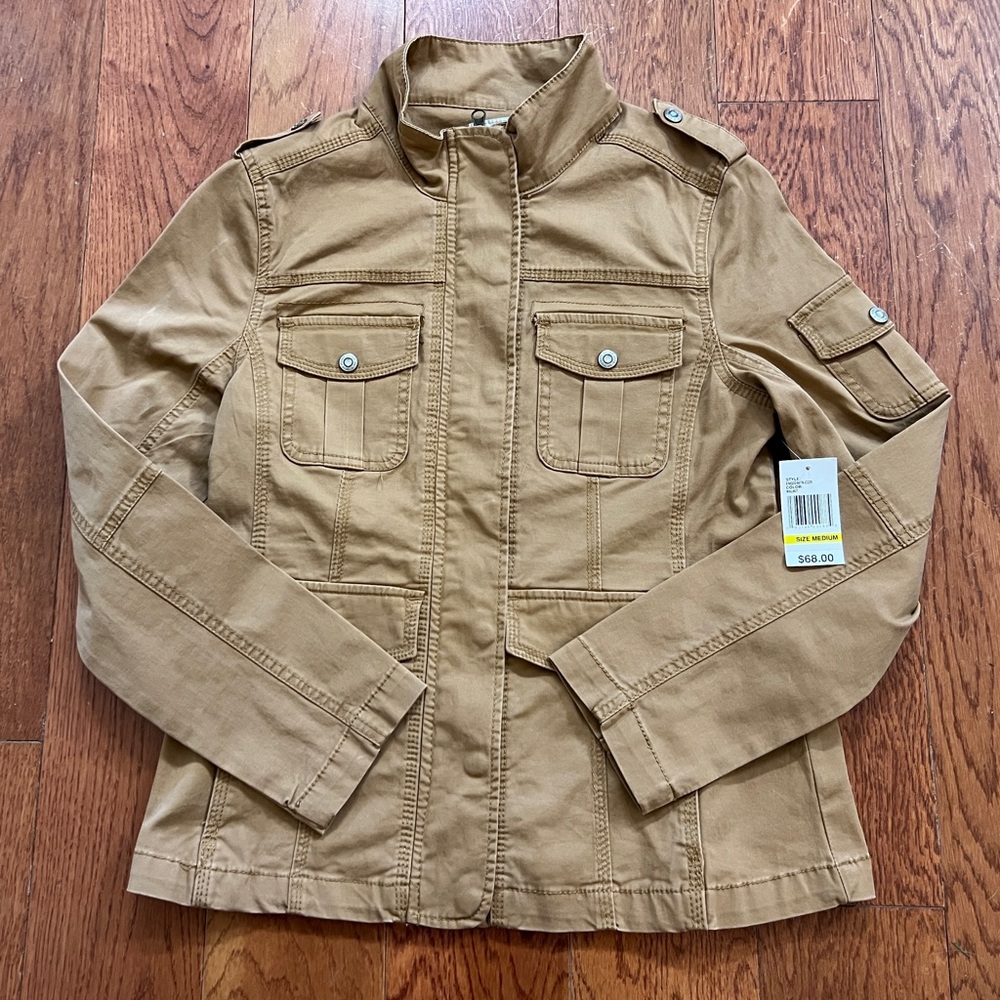 Kenzie Jeans Zip-Up Utility Jacket NWT - Picture 4 of 10